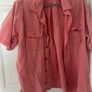 Croft & Barrow Coral Button-Down Shirt